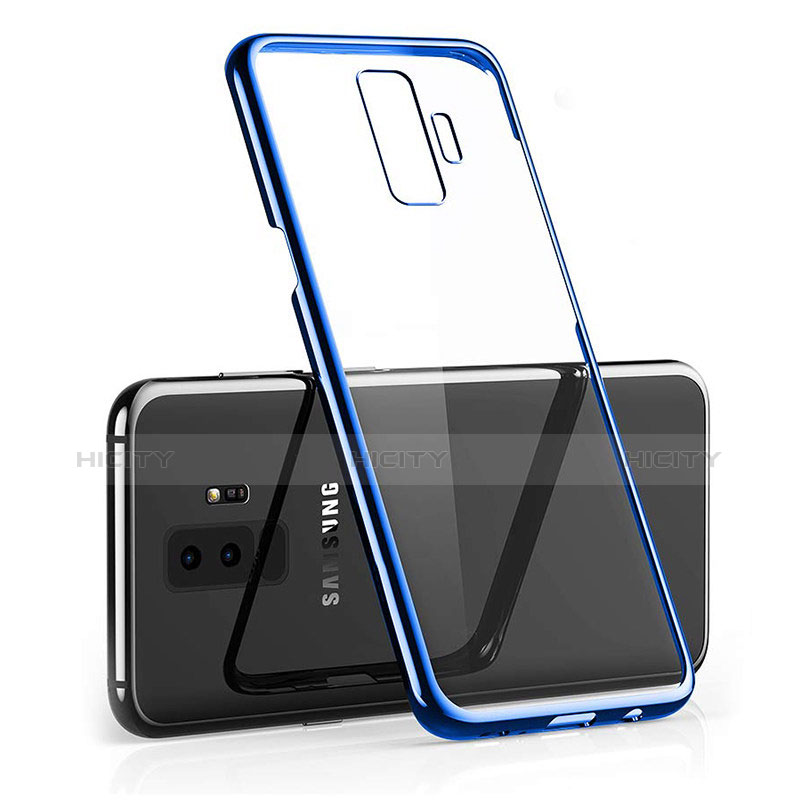 Silikon Schutzhülle Ultra Dünn Tasche Durchsichtig Transparent T15 für Samsung Galaxy S9 Plus Blau groß