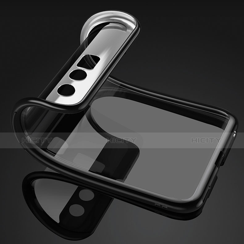 Silikon Schutzhülle Ultra Dünn Tasche Durchsichtig Transparent T16 für Huawei P10 Plus Schwarz groß