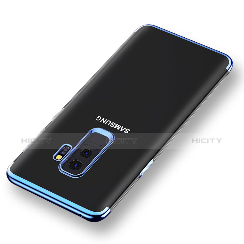 Silikon Schutzhülle Ultra Dünn Tasche Durchsichtig Transparent T16 für Samsung Galaxy S9 Plus Blau