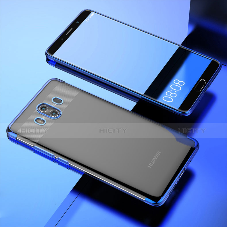 Silikon Schutzhülle Ultra Dünn Tasche Durchsichtig Transparent T18 für Huawei Mate 10 Blau