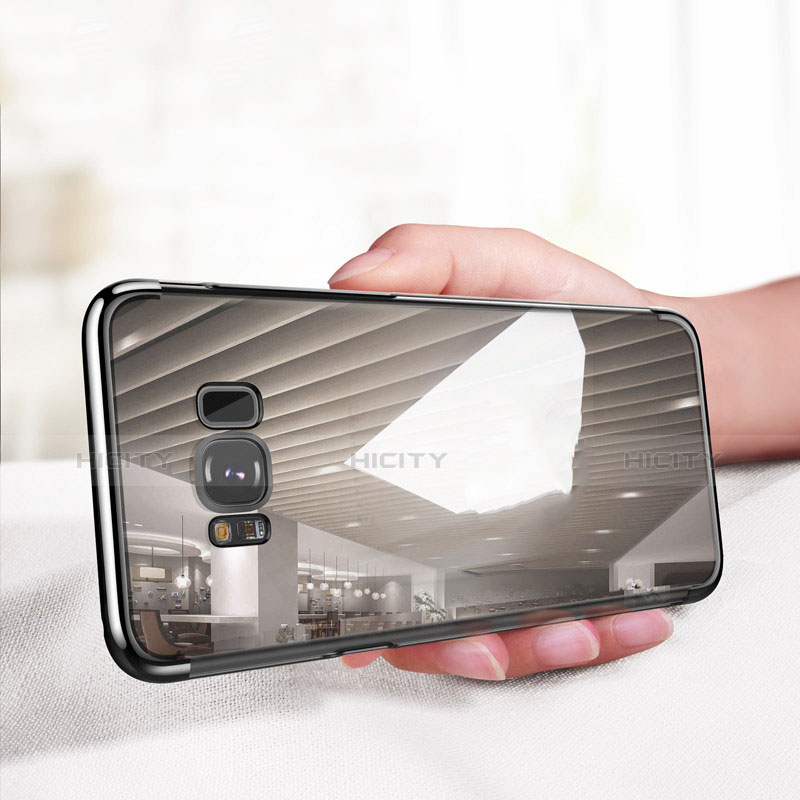 Silikon Schutzhülle Ultra Dünn Tasche Durchsichtig Transparent T18 für Samsung Galaxy S8 Plus Schwarz