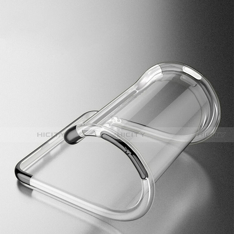 Silikon Schutzhülle Ultra Dünn Tasche Durchsichtig Transparent T19 für Apple iPhone SE3 (2022) Schwarz groß