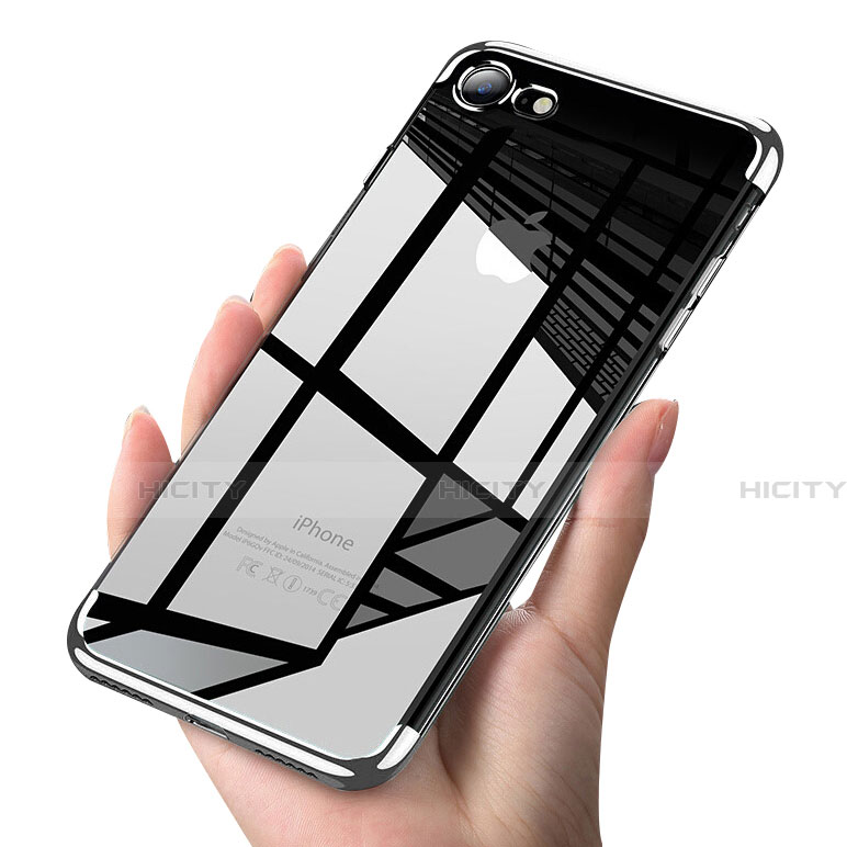 Silikon Schutzhülle Ultra Dünn Tasche Durchsichtig Transparent T19 für Apple iPhone SE3 (2022) Silber