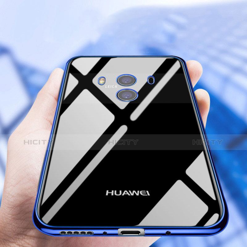 Silikon Schutzhülle Ultra Dünn Tasche Durchsichtig Transparent T19 für Huawei Mate 10 Blau Plus