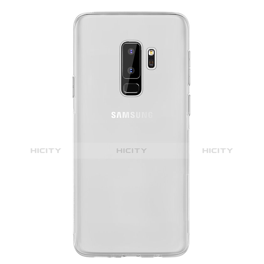 Silikon Schutzhülle Ultra Dünn Tasche Durchsichtig Transparent T20 für Samsung Galaxy S9 Plus Weiß groß
