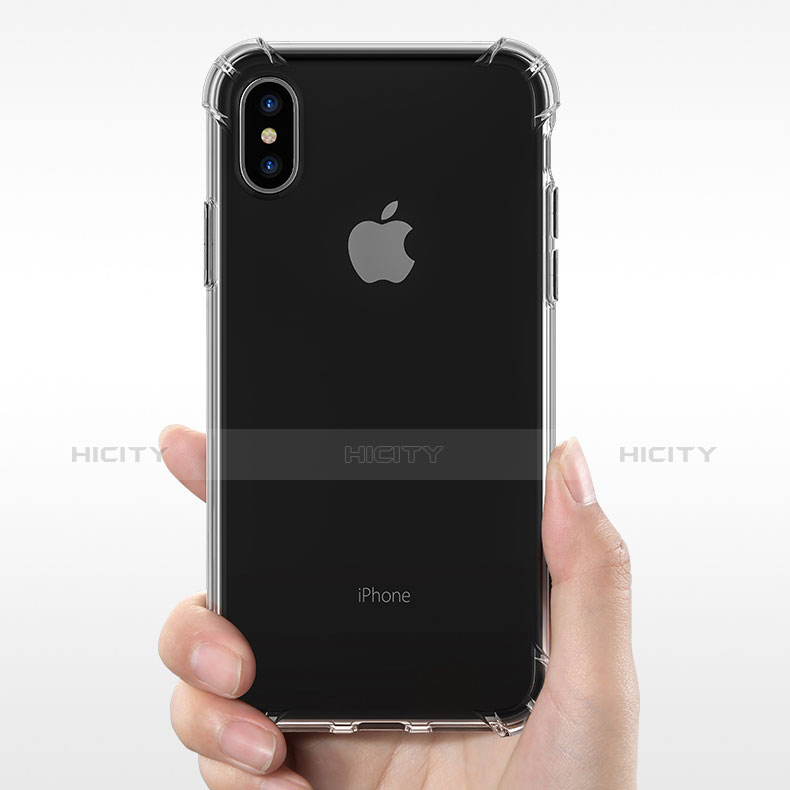 Silikon Schutzhülle Ultra Dünn Tasche Durchsichtig Transparent T21 für Apple iPhone X Klar