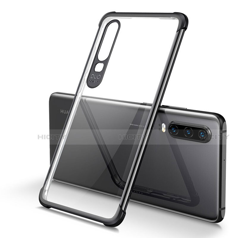 Silikon Schutzhülle Ultra Dünn Tasche Durchsichtig Transparent U01 für Huawei P30 groß