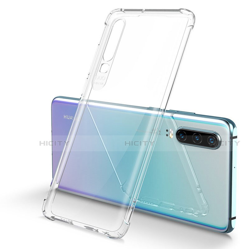 Silikon Schutzhülle Ultra Dünn Tasche Durchsichtig Transparent U01 für Huawei P30 Klar Plus