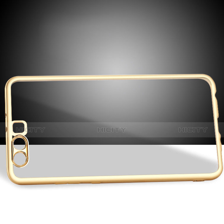 Silikon Schutzhülle Ultra Dünn Tasche Durchsichtig Transparent U02 für Huawei P10 Plus Gold groß