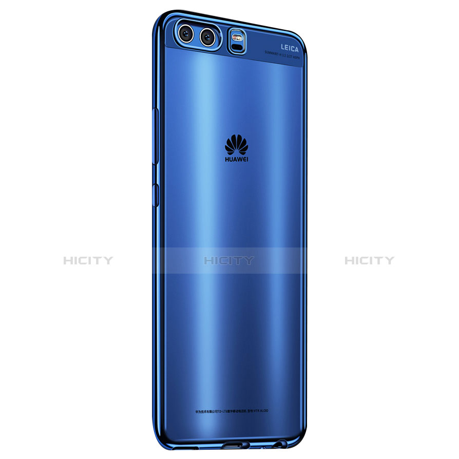 Silikon Schutzhülle Ultra Dünn Tasche Durchsichtig Transparent U05 für Huawei P10 Blau groß