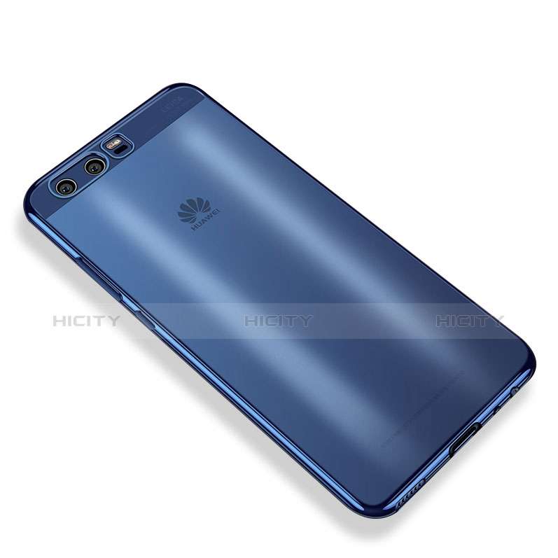 Silikon Schutzhülle Ultra Dünn Tasche Durchsichtig Transparent U05 für Huawei P10 Blau groß