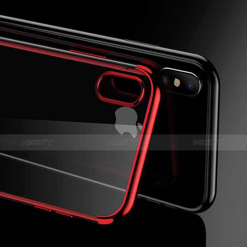 Silikon Schutzhülle Ultra Dünn Tasche Durchsichtig Transparent V02 für Apple iPhone Xs groß