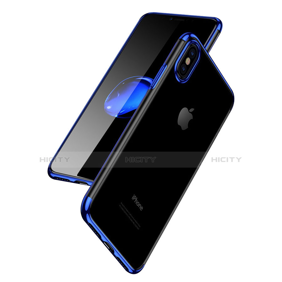 Silikon Schutzhülle Ultra Dünn Tasche Durchsichtig Transparent V02 für Apple iPhone Xs