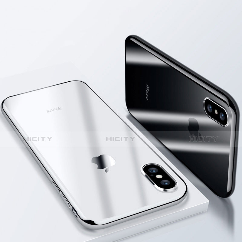 Silikon Schutzhülle Ultra Dünn Tasche Durchsichtig Transparent V03 für Apple iPhone Xs