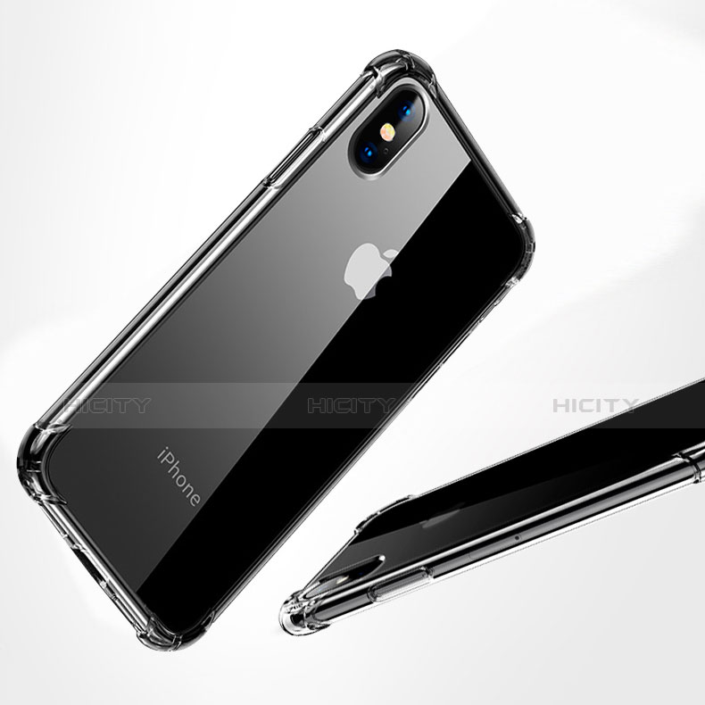 Silikon Schutzhülle Ultra Dünn Tasche Durchsichtig Transparent V10 für Apple iPhone X Klar