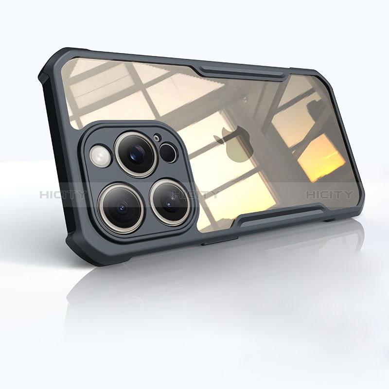 Silikon Schutzhülle Ultra Dünn Tasche Durchsichtig Transparent XD1 für Apple iPhone 13 Pro Max Schwarz