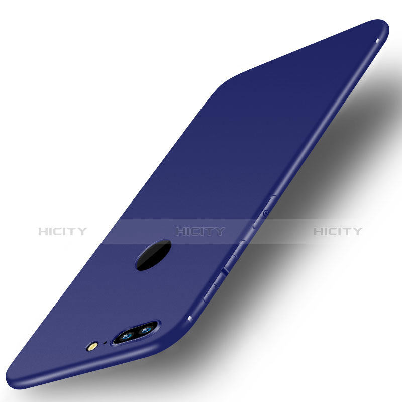 Silikon Schutzhülle Ultra Dünn Tasche S02 für Huawei Honor 9 Lite Blau groß