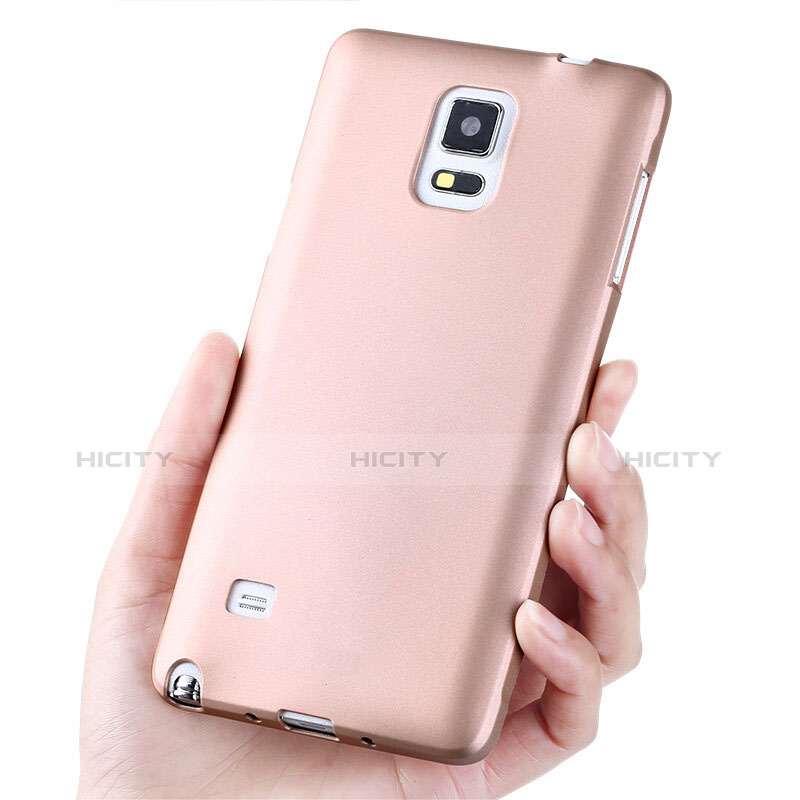 Silikon Schutzhülle Ultra Dünn Tasche S02 für Samsung Galaxy Note 4 Duos N9100 Dual SIM Rosegold