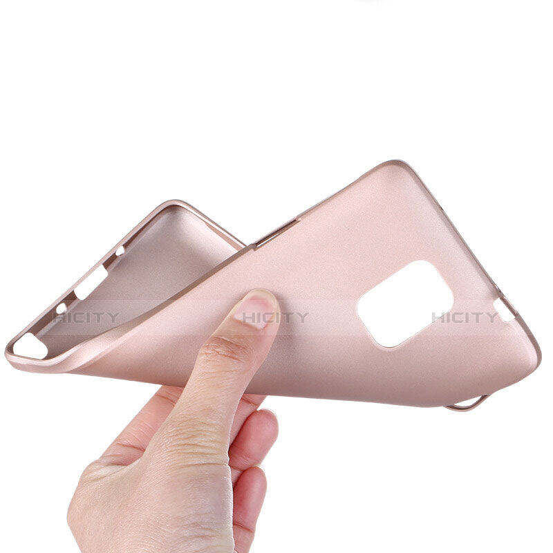 Silikon Schutzhülle Ultra Dünn Tasche S02 für Samsung Galaxy Note 4 Duos N9100 Dual SIM Rosegold groß