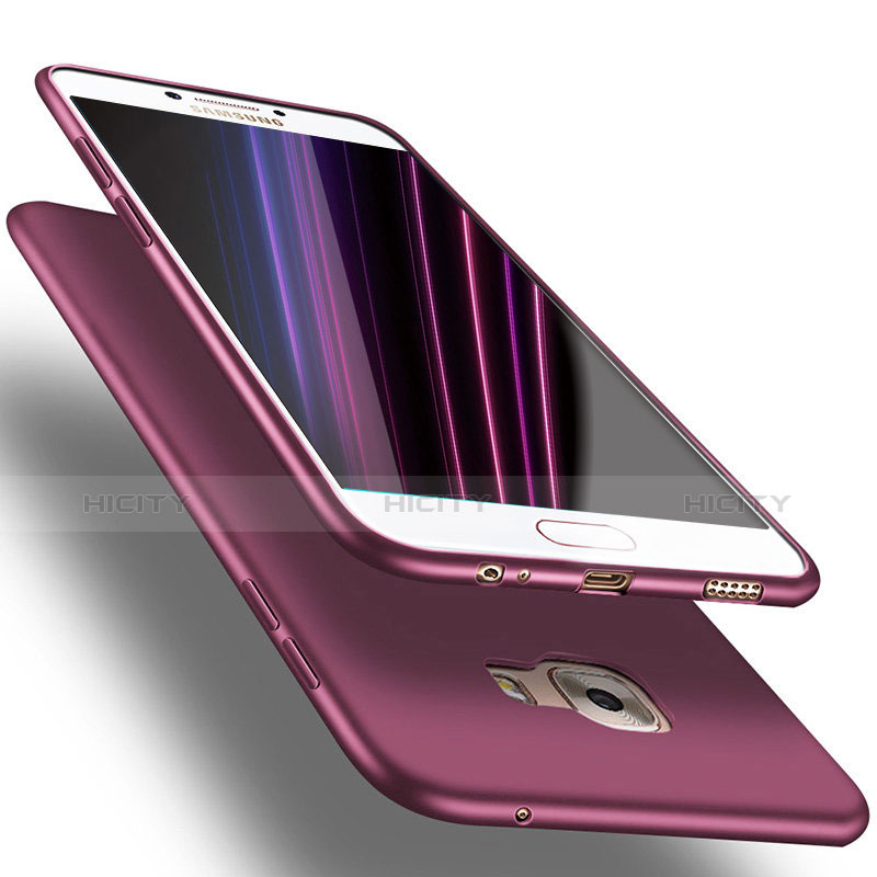 Silikon Schutzhülle Ultra Dünn Tasche S03 für Samsung Galaxy C5 Pro C5010 Violett Plus