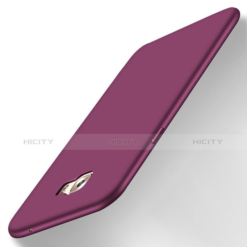Silikon Schutzhülle Ultra Dünn Tasche S03 für Samsung Galaxy C5 Pro C5010 Violett groß