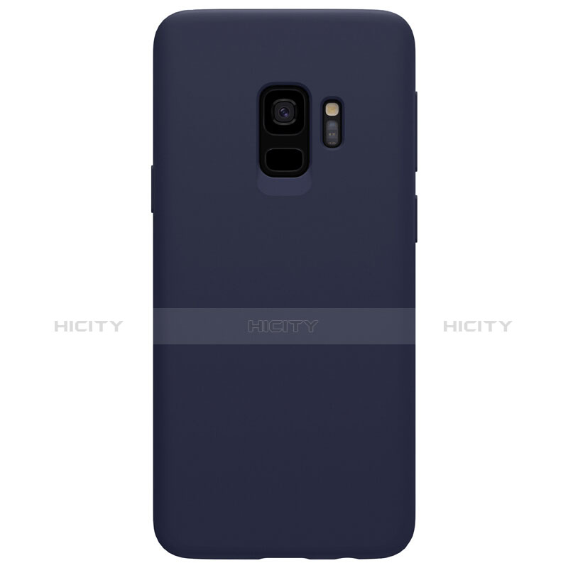 Silikon Schutzhülle Ultra Dünn Tasche S03 für Samsung Galaxy S9 Blau groß