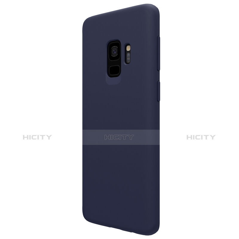 Silikon Schutzhülle Ultra Dünn Tasche S03 für Samsung Galaxy S9 Blau groß
