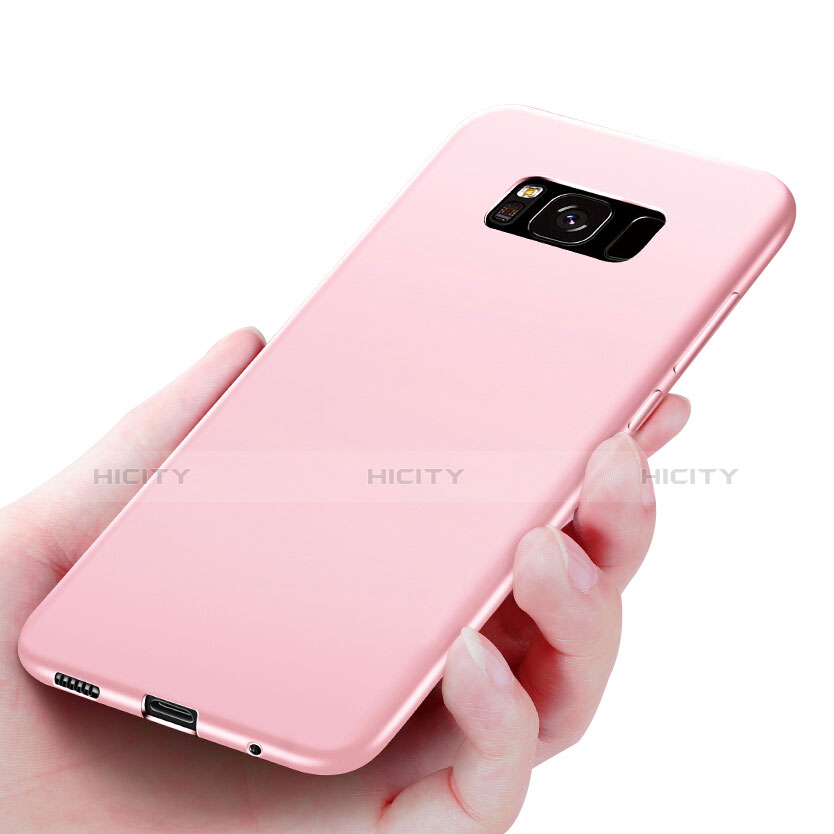Silikon Schutzhülle Ultra Dünn Tasche S06 für Samsung Galaxy S8 Plus Rosa Plus