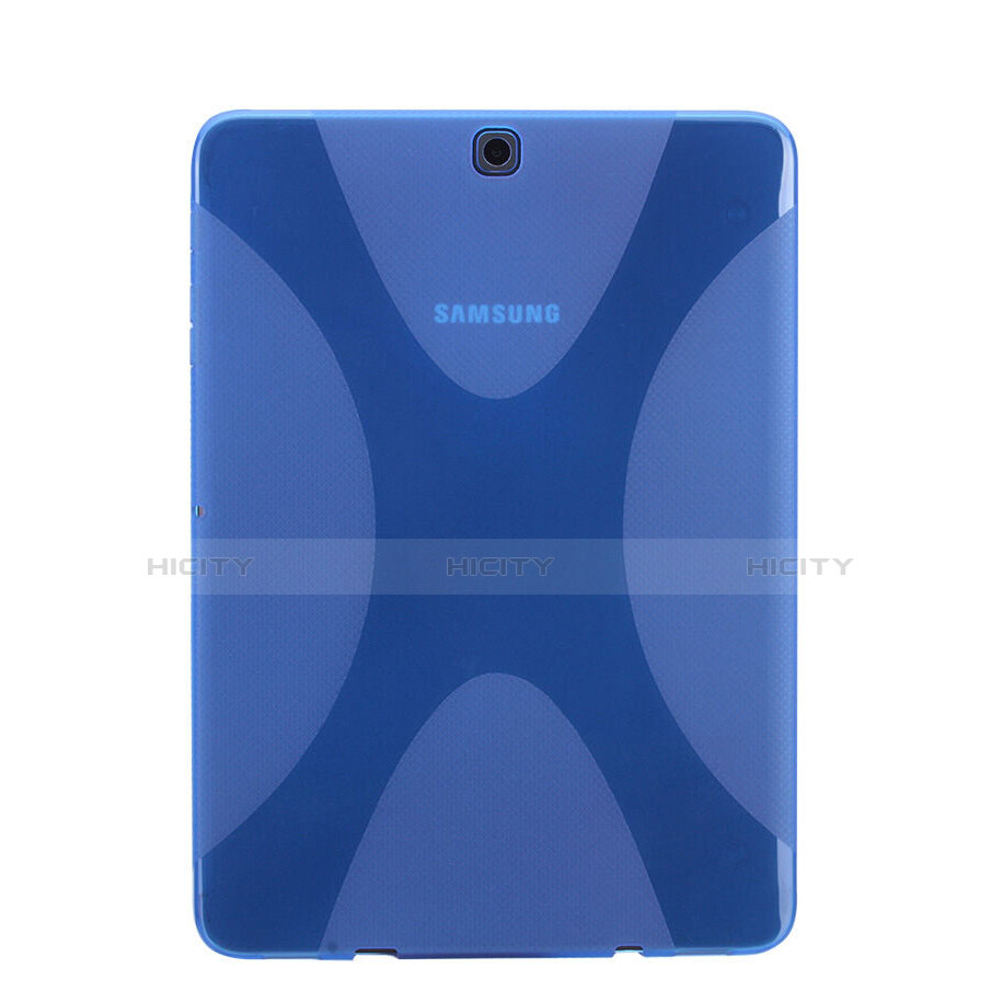 Silikon Schutzhülle X-Line Hülle Durchsichtig Transparent für Samsung Galaxy Tab S2 8.0 SM-T710 SM-T715 Blau Plus