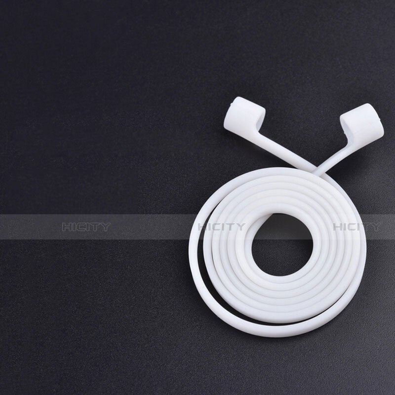 Silikon Sportgurt Anti-Lost Tether Gurt für Apple AirPods Pro Silber groß