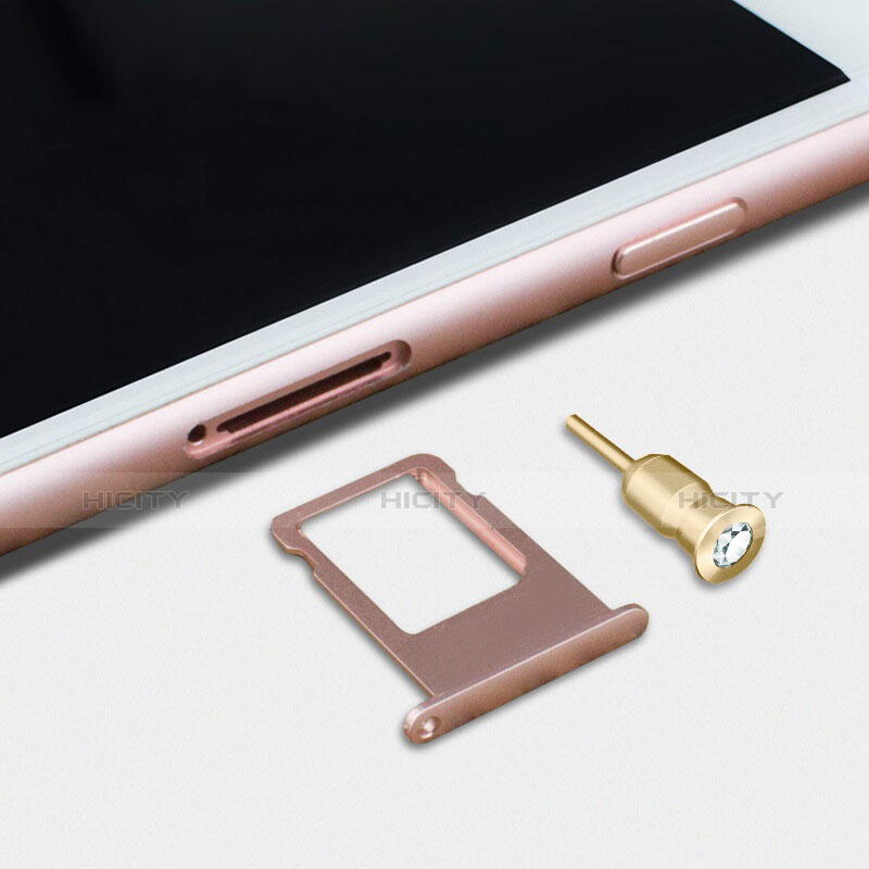 Staubschutz Stöpsel Passend Jack 3.5mm Android Apple Universal D02 Gold groß