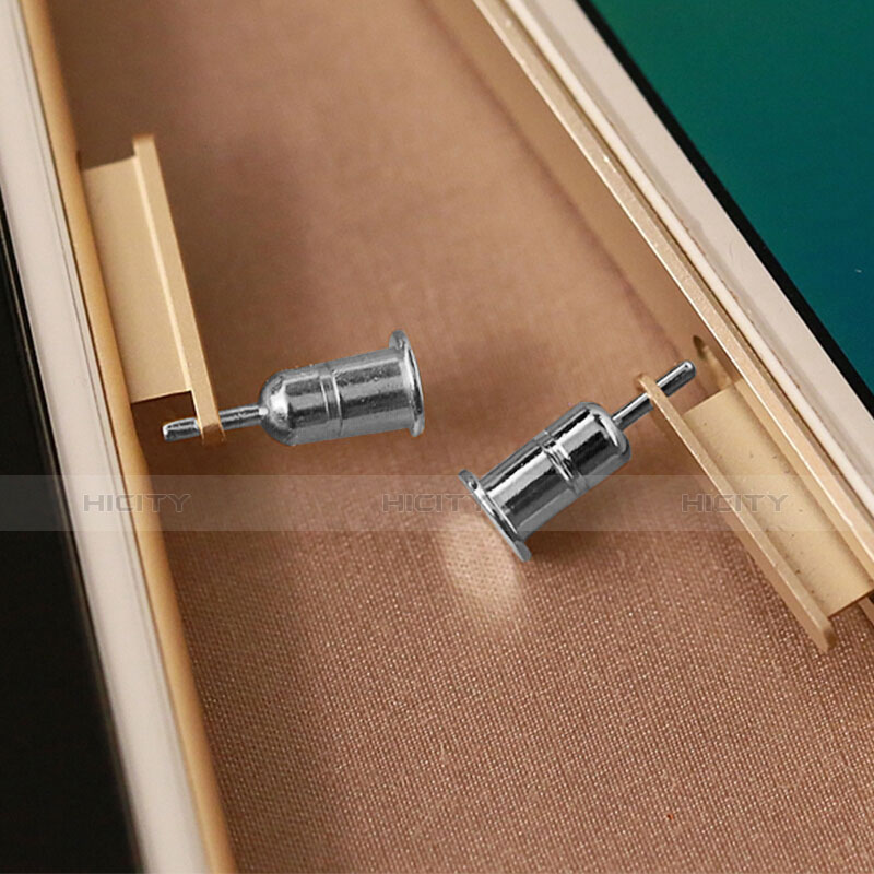 Staubschutz Stöpsel Passend Jack 3.5mm Android Apple Universal D03 Silber