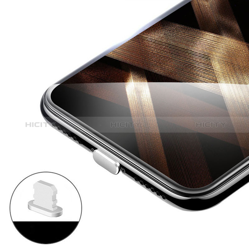 Staubschutz Stöpsel Passend Lightning USB Jack H02 für Apple iPhone Xs Max Silber Plus