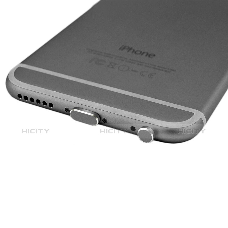 Staubschutz Stöpsel Passend Lightning USB Jack J01 für Apple iPhone 6S Plus Schwarz groß