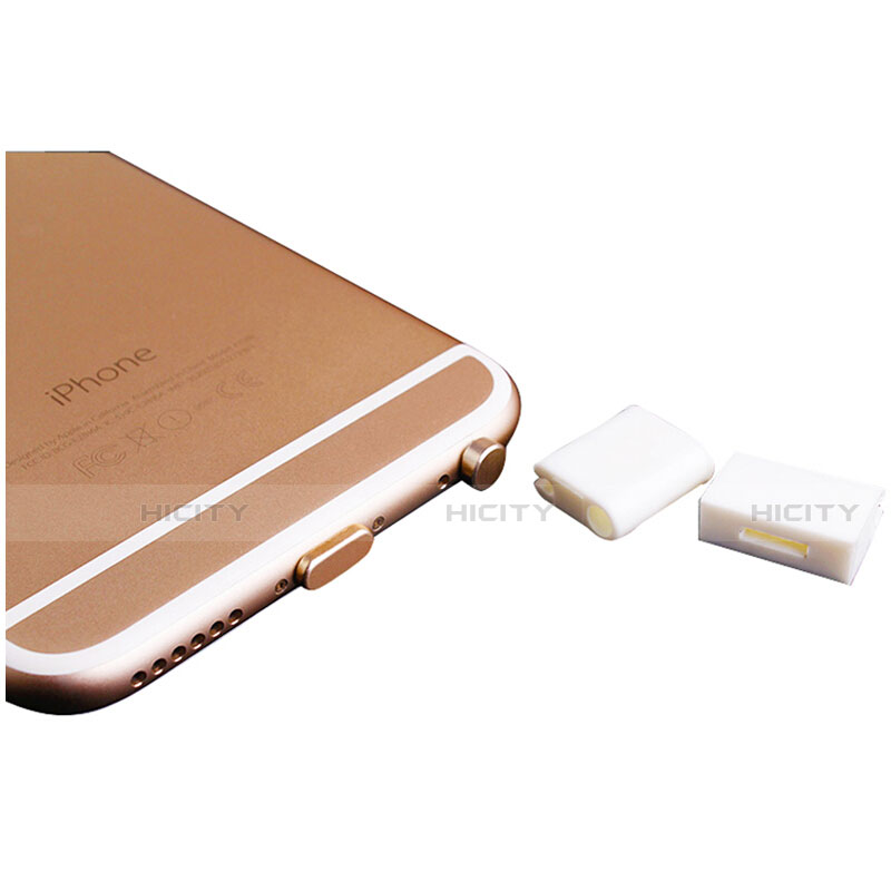 Staubschutz Stöpsel Passend Lightning USB Jack J02 für Apple iPhone 14 Pro Max Gold