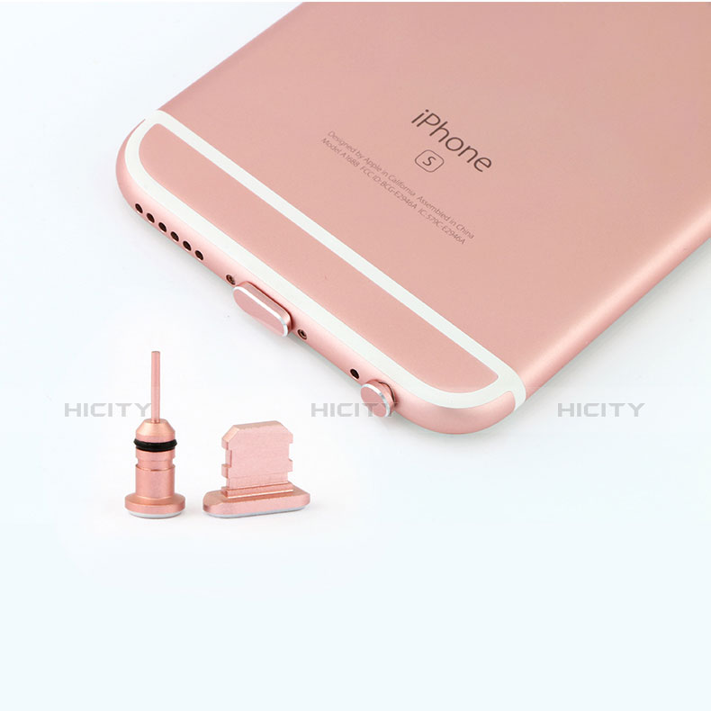 Staubschutz Stöpsel Passend Lightning USB Jack J04 für Apple iPhone Xs Rosegold groß