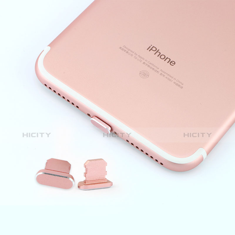 Staubschutz Stöpsel Passend Lightning USB Jack J06 für Apple iPhone Xs Max Rosegold