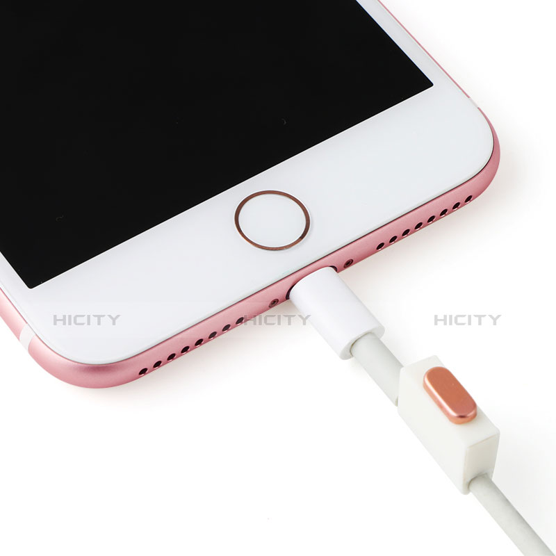 Staubschutz Stöpsel Passend Lightning USB Jack J07 für Apple iPhone 7 Plus Rosegold