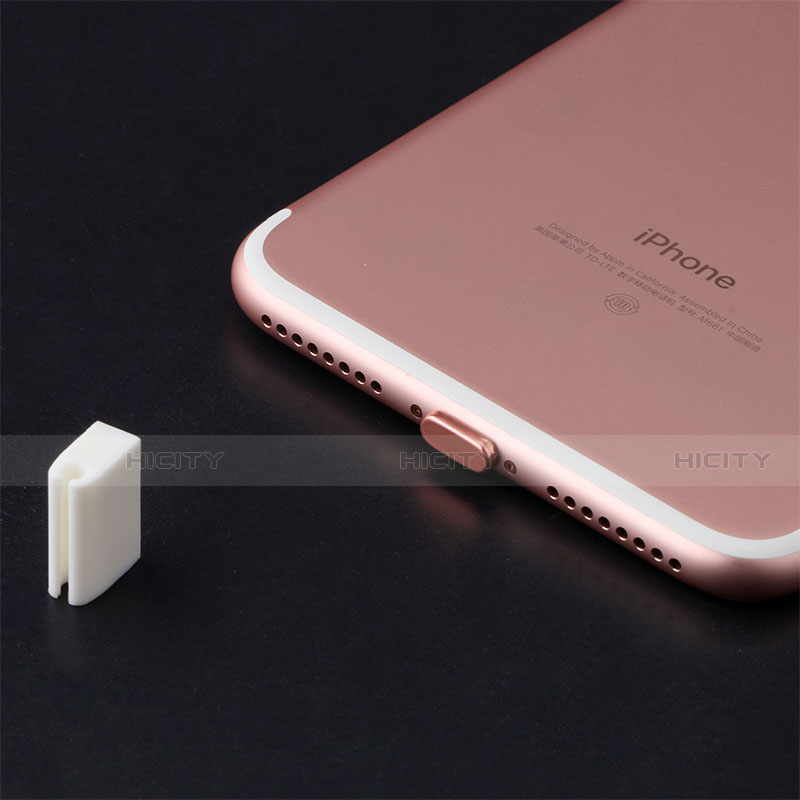 Staubschutz Stöpsel Passend Lightning USB Jack J07 für Apple iPhone SE (2020) Silber