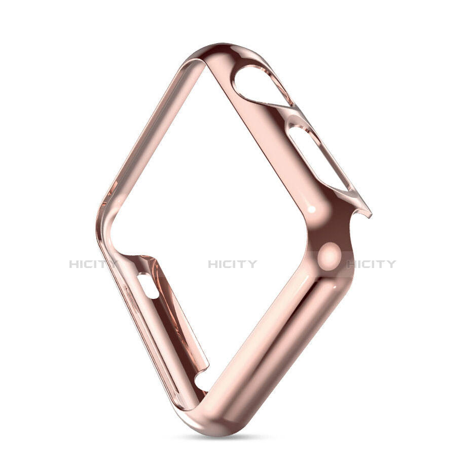 Tasche Luxus Aluminium Metall Rahmen für Apple iWatch 2 42mm Rosa groß
