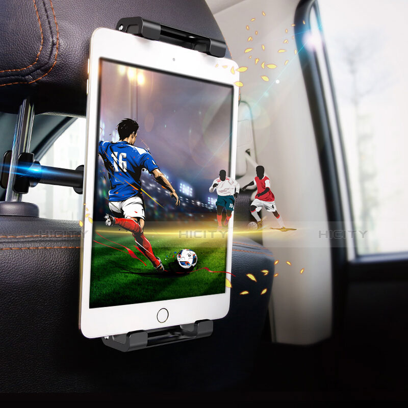 Universal Faltbare Ständer KFZ Halter Halterungung Rücksitz Tablet Halter Halterung B01 für Samsung Galaxy Tab S 10.5 LTE 4G SM-T805 T801 Schwarz Plus