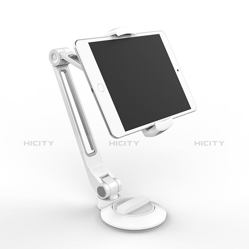 Universal Faltbare Ständer Tablet Halter Halterung Flexibel H04 für Apple iPad 10.2 (2020) Weiß Plus