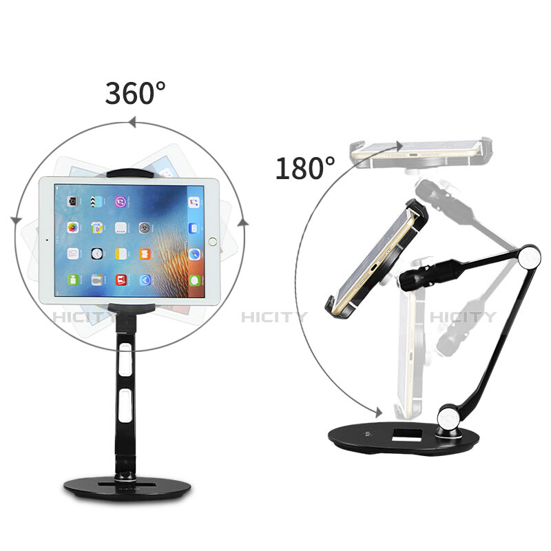 Universal Faltbare Ständer Tablet Halter Halterung Flexibel H08 für Apple iPad 4 Schwarz groß