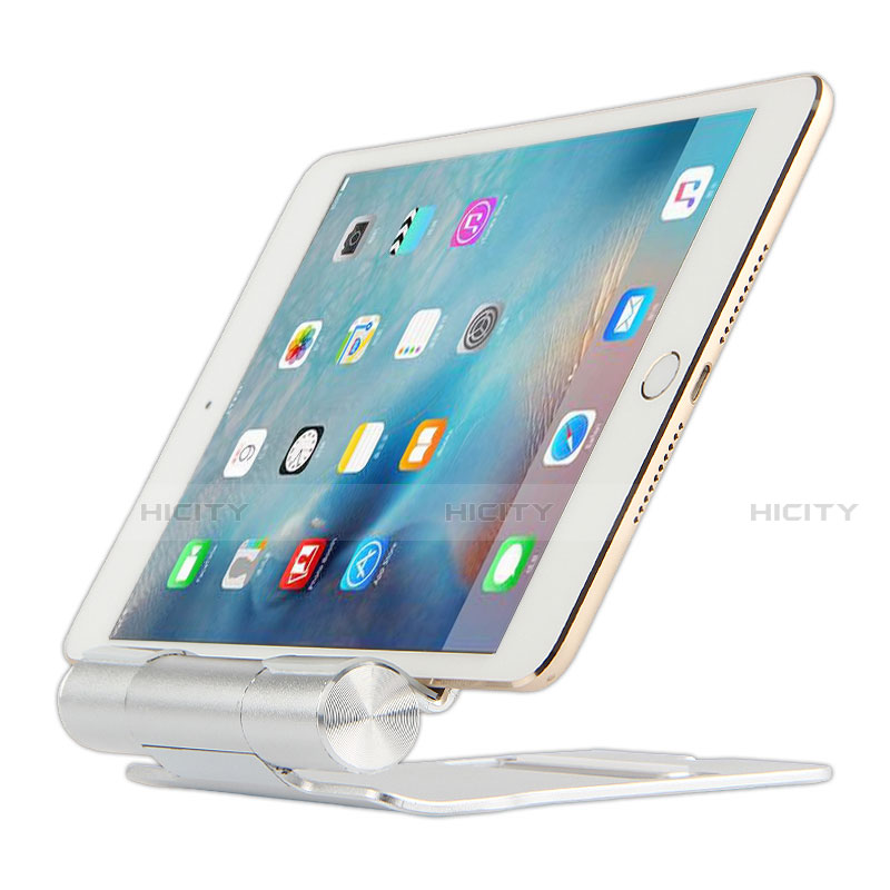 Universal Faltbare Ständer Tablet Halter Halterung Flexibel K14 für Amazon Kindle 6 inch Silber Plus