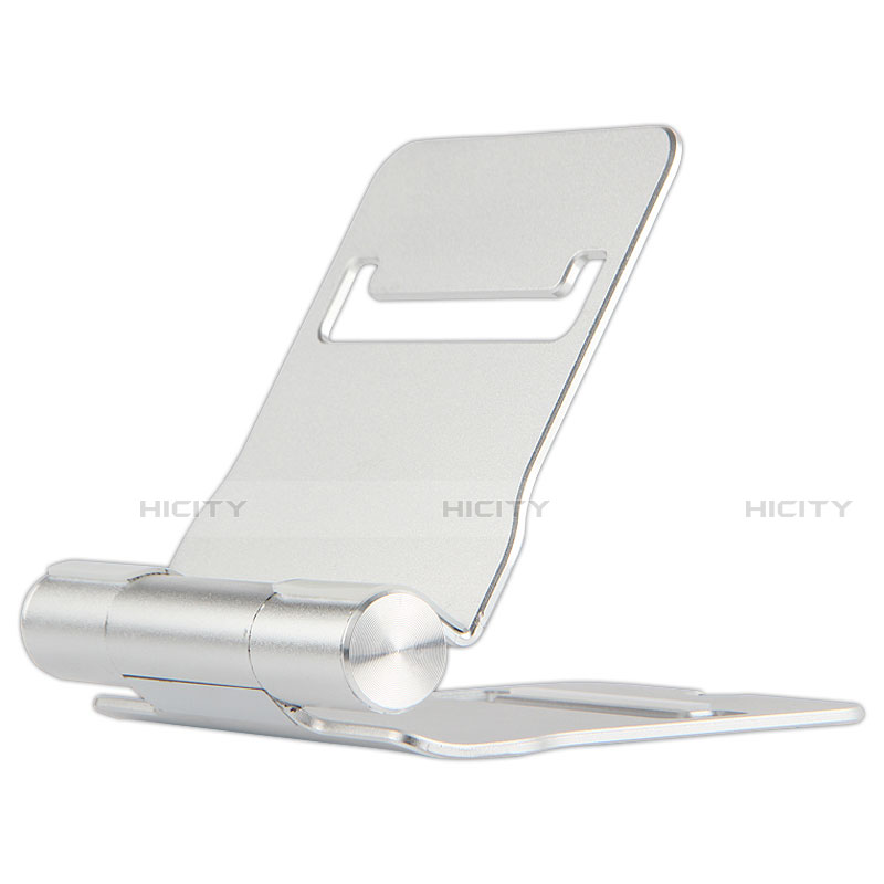 Universal Faltbare Ständer Tablet Halter Halterung Flexibel K14 für Apple iPad 2 Silber groß