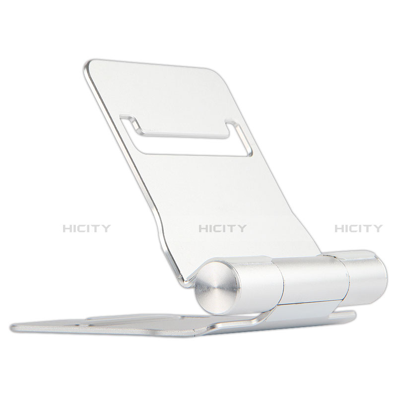 Universal Faltbare Ständer Tablet Halter Halterung Flexibel K14 für Apple iPad Air Silber