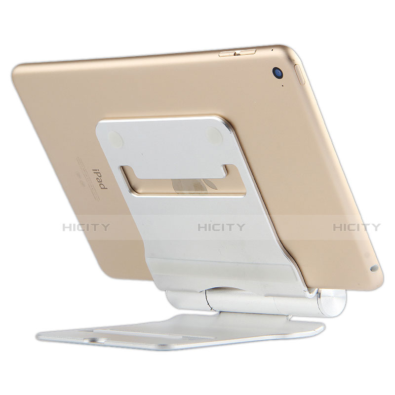 Universal Faltbare Ständer Tablet Halter Halterung Flexibel K14 für Huawei MediaPad M2 10.0 M2-A01 M2-A01W M2-A01L Silber