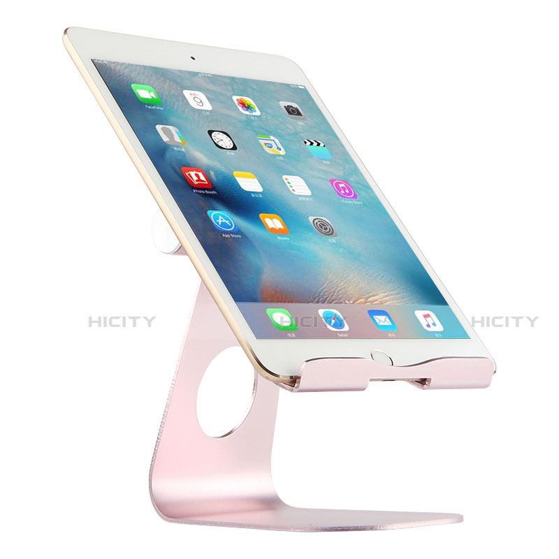 Universal Faltbare Ständer Tablet Halter Halterung Flexibel K15 für Apple iPad 3 Rosegold groß