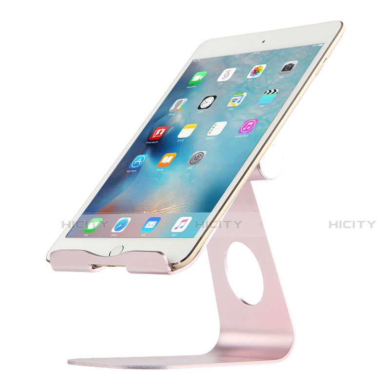 Universal Faltbare Ständer Tablet Halter Halterung Flexibel K15 für Apple iPad 4 Rosegold groß