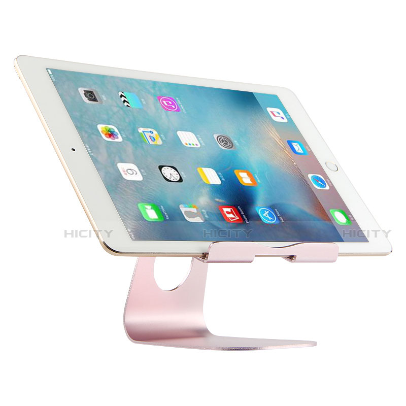 Universal Faltbare Ständer Tablet Halter Halterung Flexibel K15 für Apple iPad Mini 2 Rosegold